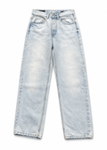 Pull&Bear light-wash wide-leg jeans on a white background