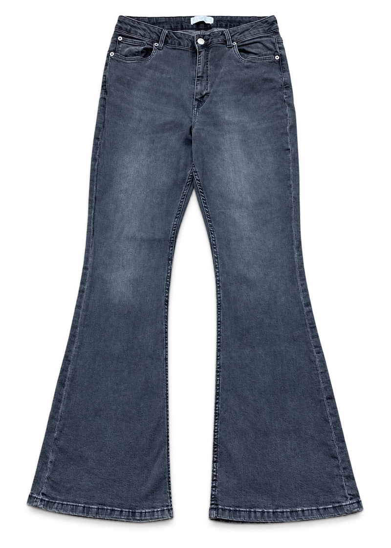 Faded Charcoal Flared Jeans