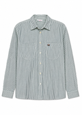 L’Araldo Grey & White Pinstriped Double-Pocket Shirt
