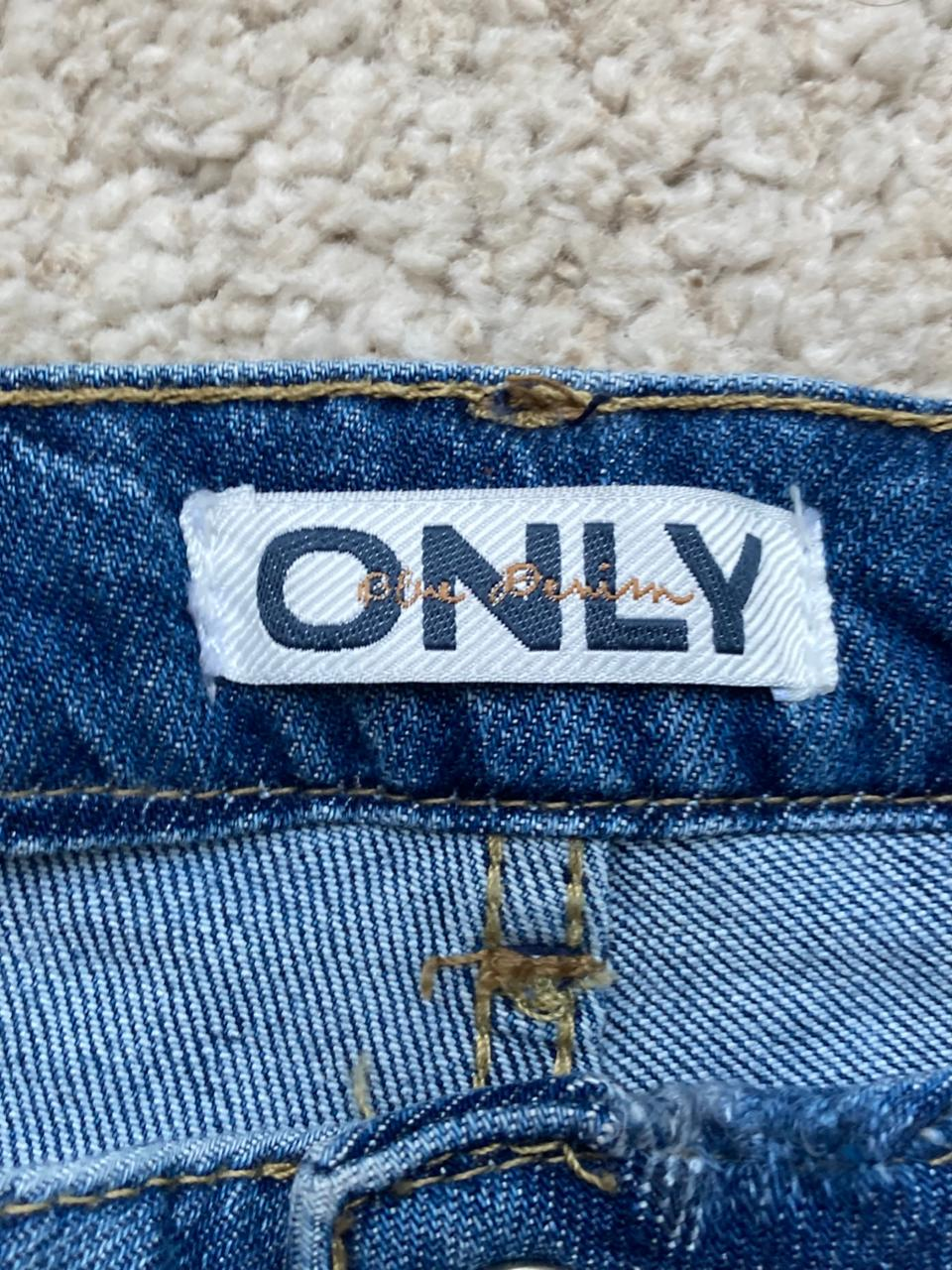 ONLY brand label on blue jeans