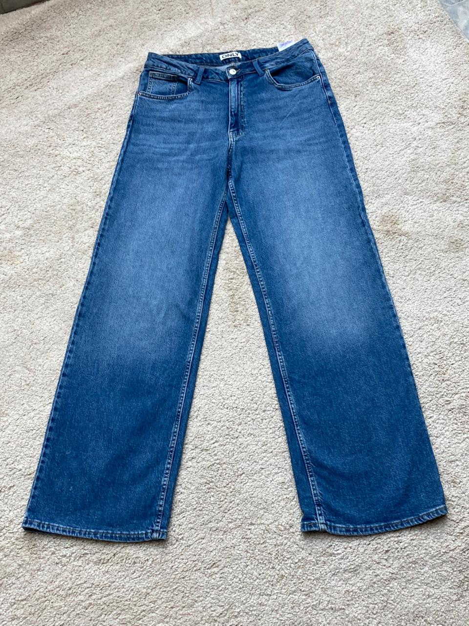 ONLY blue wide-leg jeans, waist 32