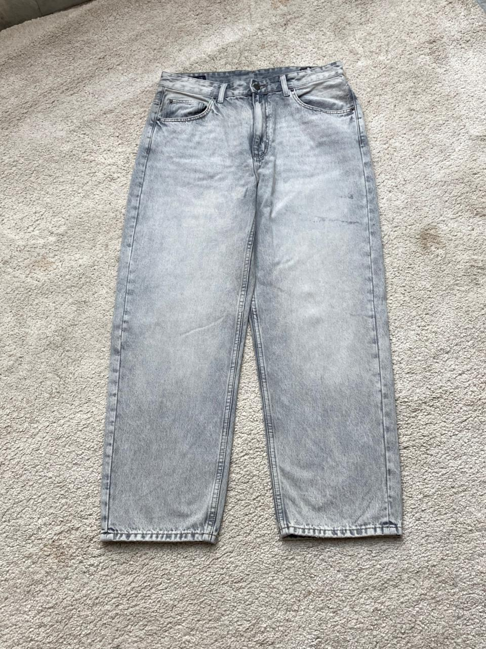 Pull&Bear light grey straight-leg jeans, waist 32